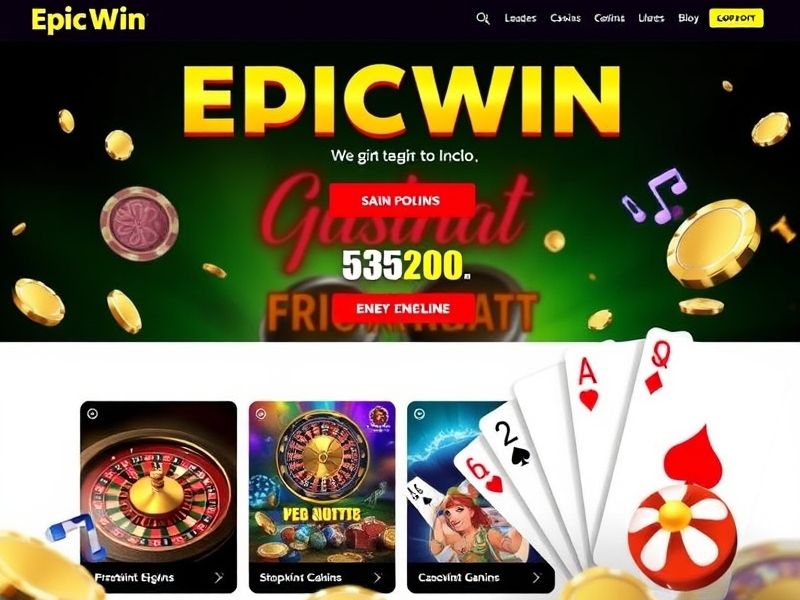 Discover the ultimate gambling experience at EpicWin! Play a vast selection of casino games including slots, poker, and blackjack, enjoy exclusive bonuses, and join live tournaments for real-money wins. Trusted and secure, EpicWin is your gateway to 24/7 casino action.